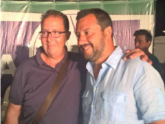 Davide Da Ros con Matteo Salvini