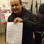 Giorgio Sartini e la consegna delle firme raccolte con la petizione relativa a ponte II Giugno