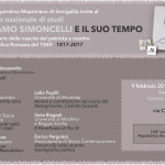La locandina del convegno su Simoncelli a Senigallia