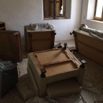 Devastazione in una casa in campagna