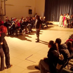 Un momento della rappresentazione dei Cantieri Meticci al Cesano di Senigallia