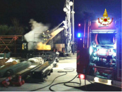 Incendio in una ditta di Osimo