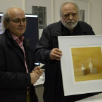 Del Bianco e Bugatti con il quadro donato al Musinf