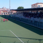 Vigor Senigallia - Olimpia Marzocca: gioia dopo il gol di Moschini