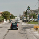 L'incrocio tra la statale Adriatica nord (via Sanzio) e strada della Marina, alla Cesanella di Senigallia