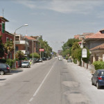 La strada statale 16 Adriatica, via Podesti, a Senigallia