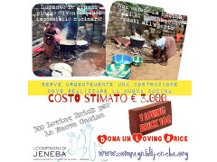 La locandina per una nuova cucina nel villaggio di Goderich, in Sierra Leone, promossa dai Compagni di Jeneba