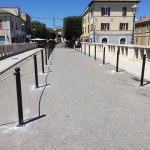La transennatura attuata su ponte II Giugno a Senigallia