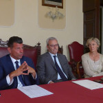 Svolta a Senigallia la riunione del Comitato provinciale per l’ordine e la sicurezza pubblica: da sx Mangialardi, D'Acunto, Serrani