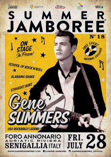 La locandina per il concerto di Gene Summers al Summer Jamboree di Senigallia