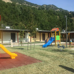 Le casette per l'emergenza installate a Pescara del Tronto