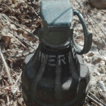 L'ordigno inerte (bomba a mano) ritrovato all'impianto e area ecologica di Fontescodella, a Macerata