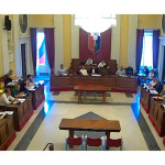Una seduta del consiglio comunale di Senigallia
