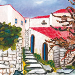 Uno dei quadri di Lucia D'Aleo esposti alla Rotonda di Senigallia