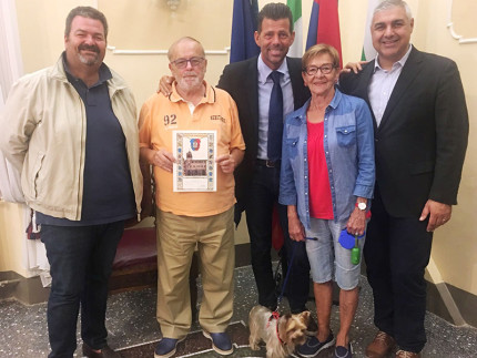Ugo Bellicci premiato per la fedeltà come turista a Senigallia