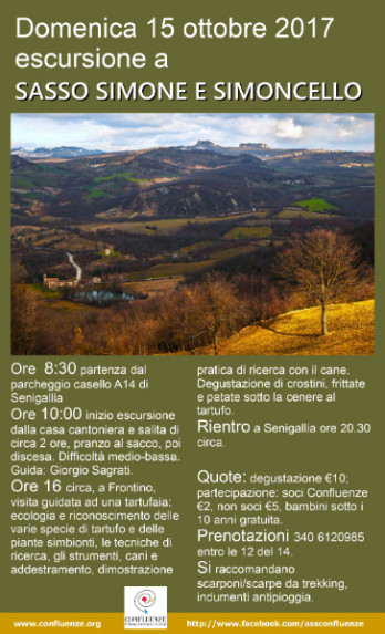 Confluenze organizza una escursione al Parco Naturale del Sasso Simone e Simoncello