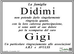 I ringraziamenti della famiglia Didimi