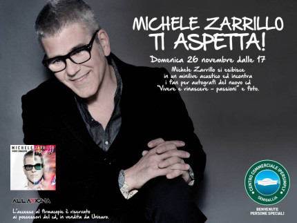 Michele Zarrillo all'Ipersimply di Senigallia