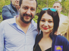 Matteo Salvini con Michela Silvestrini