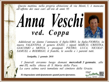 Necrologio Anna Veschi