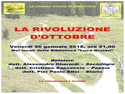 La Rivoluzione d'ottobre, presentazione serata