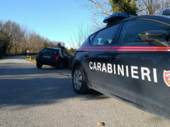 I Carabinieri sul luogo dell'incidente