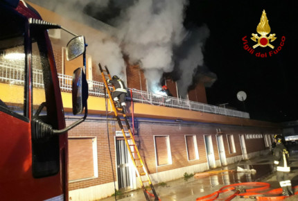 incendio in un appartamento a Montemarciano