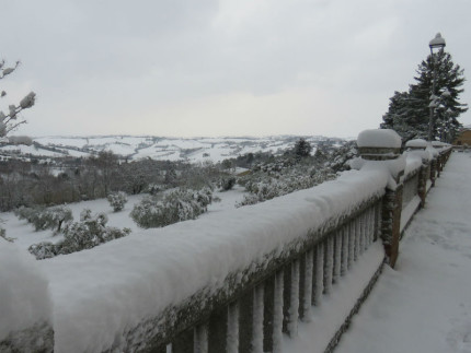 Vedute di Scapezzano di Senigallia imbiancate dalla neve - Foto Massimo Modesti