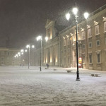 Neve in centro storico a Senigallia - Piazza Garibaldi