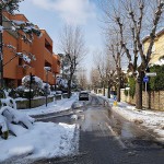 Strade innevate a Senigallia