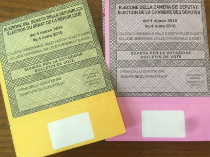 Schede elettorali 4 marzo 2018