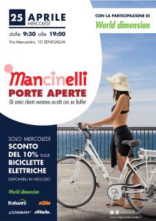Porte Aperte il 25 aprile 2018 da Mancinelli bici a Senigallia