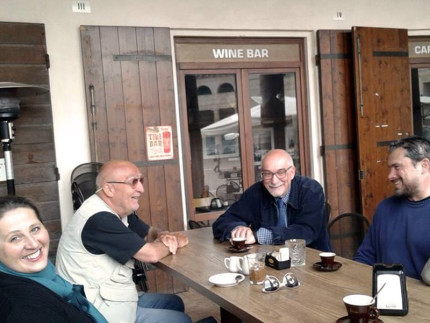Il giornalista di Repubblica Michele Smargiassi ospite delle Giornate 2018, al Caffè Fotografico di Senigallia assieme a Simona Guerra, Stefano Mariani e Simone Francescangeli
