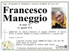 Necrologio Francesco Maneggio