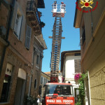 Vigili del Fuoco in via Gherardi a Senigallia