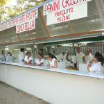 Stand gastronomici della Sagra delle Pappardelle al Cinghiale a Casine di Ostra