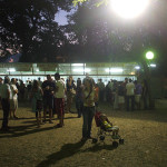 Folla agli stand gastronomici della Sagra delle Pappardelle al Cinghiale a Casine di Ostra