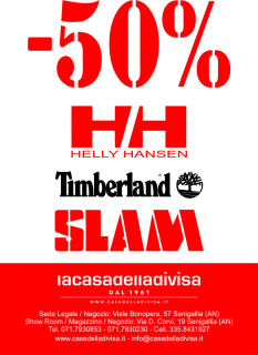 La Casa della Divisa - sconto 50% su articoli sportivi Slam, H H, Timberland