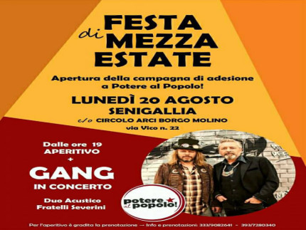 Gang in concerto per Potere al Popolo