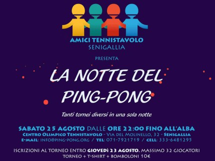 La notte del ping-pong 2018