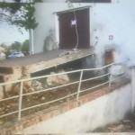 Vista dall'esterno della discoteca Lanterna Azzurra dopo la tragedia di sabato 8 dicembre