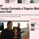 Michele Fiscaletti sulle pagine della gazzetta con Totti