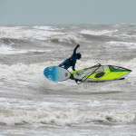 Eugenio Marconi impegnato nel freestyle sul suo windsurf