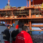 Vigili del Fuoco nei pressi della piattaforma Barbara F