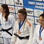 Carolina Mengucci (al centro) bronzo alla European Cup di Judo di Fuengirola