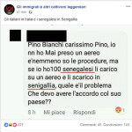 Screenshot dalla pagina FB "Gli immigrati e altri cattivoni leggendari"