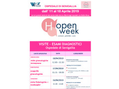 Open week 2019, una settimana per la salute della donna