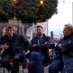 David Sassoli con Maurizio Mangialardi e Silvana Amati
