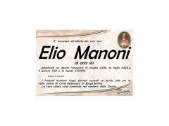 E’ mancato all’affetto dei suoi cari Elio Manoni