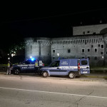 Controlli di Polizia su viale Bonopera vicino alla Rocca Roveresca